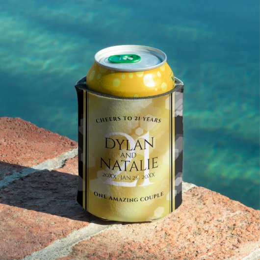 Elegant 21st Brass Wedding Jubileum Celebration Blikjeskoeler (Insitu Zwembad)