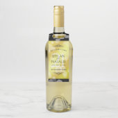 Elegant 21st Brass Wedding Jubileum Celebration Flessenhanger (Op fles)