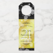 Elegant 21st Brass Wedding Jubileum Celebration Flessenhanger (Voorkant)