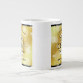 Elegant 21st Brass Wedding Jubileum Celebration Grote Koffiekop (Voorkant)