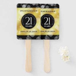 Elegant 21st Brass Wedding Jubileum Celebration Handwaaier