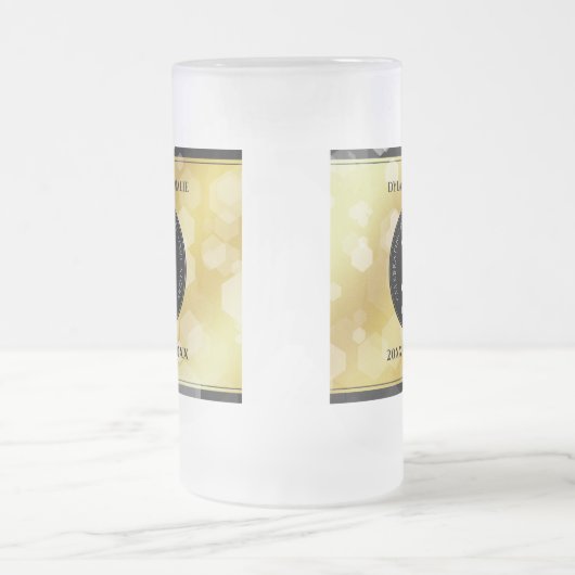 Elegant 21st Brass Wedding Jubileum Celebration Matglas Bierpul (Center)