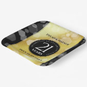 Elegant 21st Brass Wedding Jubileum Celebration Papieren Bordje (Gebogen)