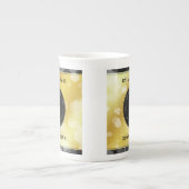 Elegant 21st Brass Wedding Jubileum Celebration Porselein Kop (Voorkant)