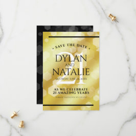 Elegant 21st Brass Wedding Jubileum Celebration Save The Date