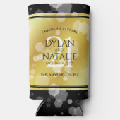 Elegant 21st Brass Wedding Jubileum Celebration Seltzer Blikjeskoeler (Voorkant)