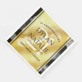 Elegant 21st Brass Wedding Jubileum Celebration Servet (Hoek)