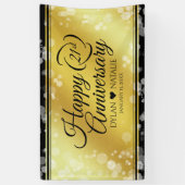 Elegant 21st Brass Wedding Jubileum Celebration Spandoek (Verticaal)