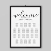 Elegant 22-tabel weddenschapenkaart poster