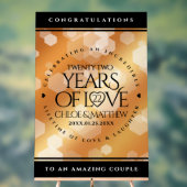 Elegant 22e Copper Wedding Jubileum Acryl Bord (Neutraal)