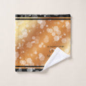 Elegant 22e Copper Wedding Jubileum Bad Handdoek (Wasdoekje)