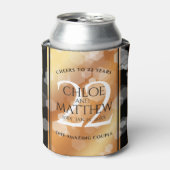 Elegant 22e Copper Wedding Jubileum Blikjeskoeler (Blikje Voorkant)