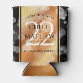 Elegant 22e Copper Wedding Jubileum Blikjeskoeler