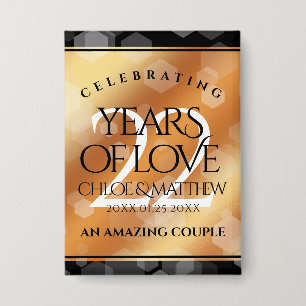 Elegant 22e Copper Wedding Jubileum Button