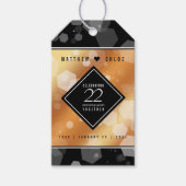 Elegant 22e Copper Wedding Jubileum Cadeaulabel (Voorkant)