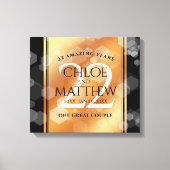Elegant 22e Copper Wedding Jubileum Canvas Afdruk (Voorkant)