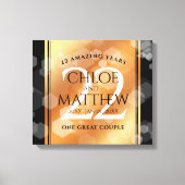 Elegant 22e Copper Wedding Jubileum Canvas Afdruk (Voorkant)