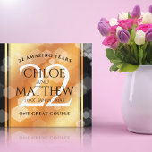 Elegant 22e Copper Wedding Jubileum Canvas Afdruk