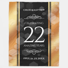 Elegant 22e Copper Wedding Jubileum Fleece Deken