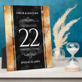 Elegant 22e Copper Wedding Jubileum Fotoplaat (Zijkant)