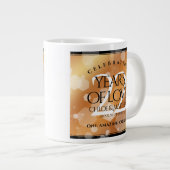 Elegant 22e Copper Wedding Jubileum Grote Koffiekop (Voorkant rechts)