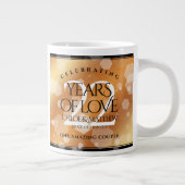 Elegant 22e Copper Wedding Jubileum Grote Koffiekop (Rechts)