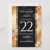 Elegant 22e Copper Wedding Jubileum Kaart (Voorkant)