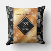 Elegant 22e Copper Wedding Jubileum Kussen (Achterkant)