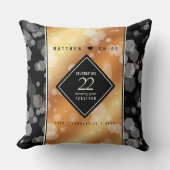 Elegant 22e Copper Wedding Jubileum Kussen (Voorkant)