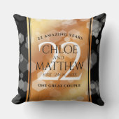 Elegant 22e Copper Wedding Jubileum Kussen (Voorkant)