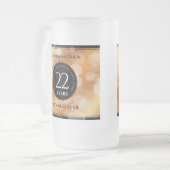 Elegant 22e Copper Wedding Jubileum Matglas Bierpul (Voorkant links)