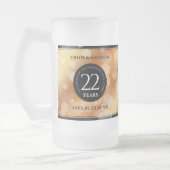 Elegant 22e Copper Wedding Jubileum Matglas Bierpul (Links)