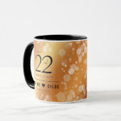 Elegant 22e Copper Wedding Jubileum Mok (Voorkant links)