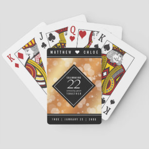 Elegant 22e Copper Wedding Jubileum Pokerkaarten