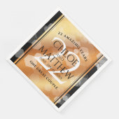 Elegant 22e Copper Wedding Jubileum Servet (Hoek)