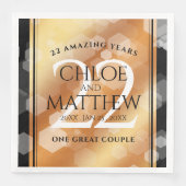 Elegant 22e Copper Wedding Jubileum Servet (Voorkant)