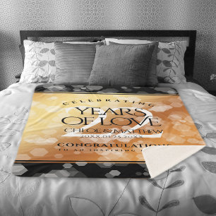 Elegant 22e Copper Wedding Jubileum Sherpa Deken