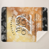 Elegant 22e Copper Wedding Jubileum Sherpa Deken (Voorkant (horizontaal))