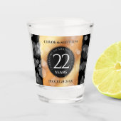 Elegant 22e Copper Wedding Jubileum Shot Glas (Voorkant)