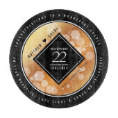 Elegant 22e Copper Wedding Jubileum Snijplank (Voorkant)