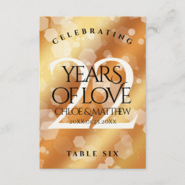 Elegant 22e Copper Wedding Jubileum Table Kaart