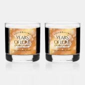 Elegant 22e Copper Wedding Jubileum Whisky Glas (Achterkant)