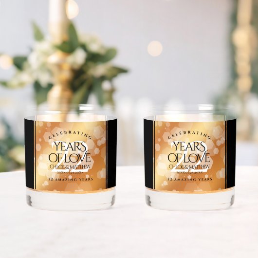 Elegant 22e Copper Wedding Jubileum Whisky Glas (Insitu (Huwelijk))