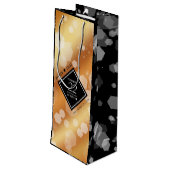 Elegant 22e Copper Wedding Jubileum Wijn Cadeautas (Achterkant Gekanteld)