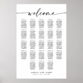 Elegant 23 Tafels Welkom Zitplaatskaart Poster (Voorkant)