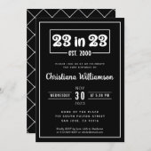 Elegant 23e verjaardag cadeau 23 in 23 Est 2000 Kaart (Voorkant / Achterkant)