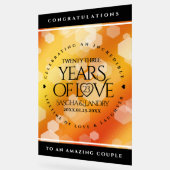 Elegant 23rd Imperial Topaz Wedding Jubileum Acryl Bord (Hoek)