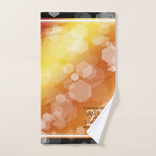 Elegant 23rd Imperial Topaz Wedding Jubileum Bad Handdoek (Handdoek)