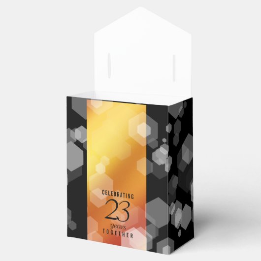 Elegant 23rd Imperial Topaz Wedding Jubileum Bedankdoosjes (Geopend)