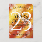 Elegant 23rd Imperial Topaz Wedding Jubileum Bedankkaart (Achterkant)